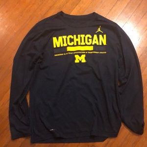 Michigan Jordan Brand long sleeve tee